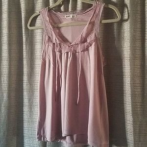 Lavender Sleeveless Top with Lace